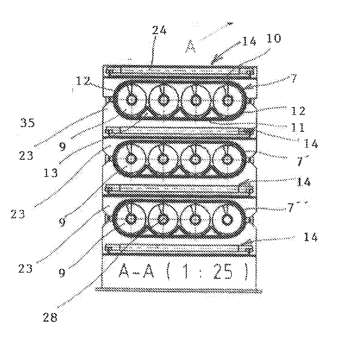 Device for the production of fuel gas from materials of organic and/or inorganic origin