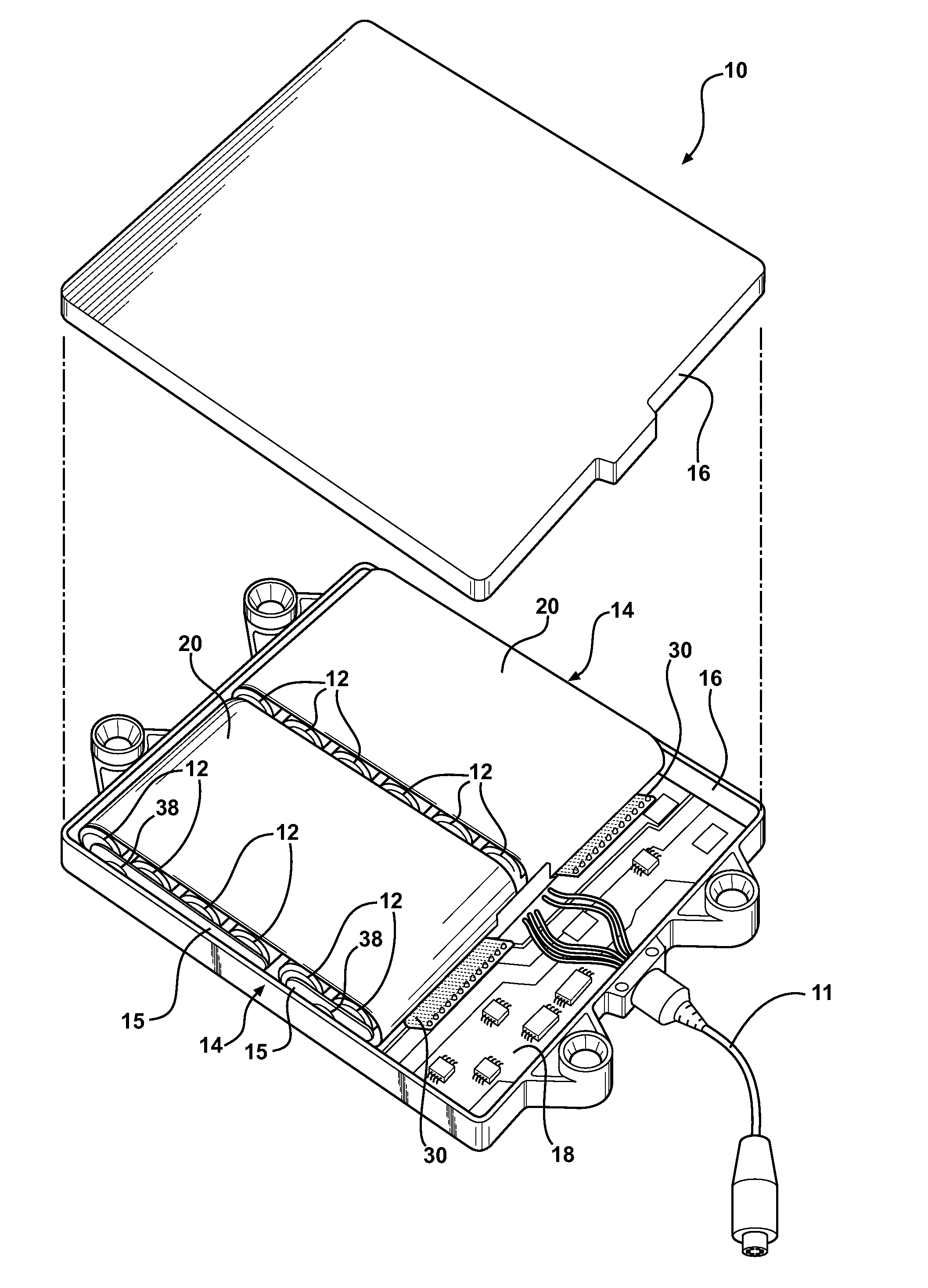 Battery pack assembly with integrated heater