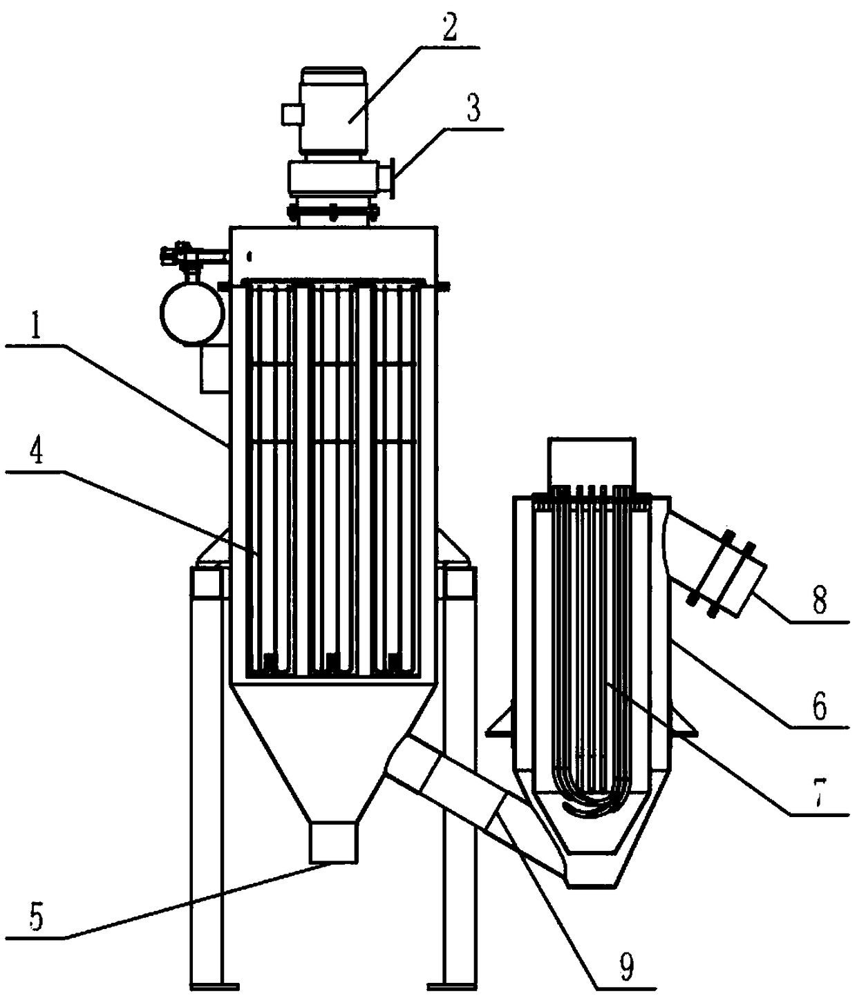 Dehumidifying warm-keeping dust collection device