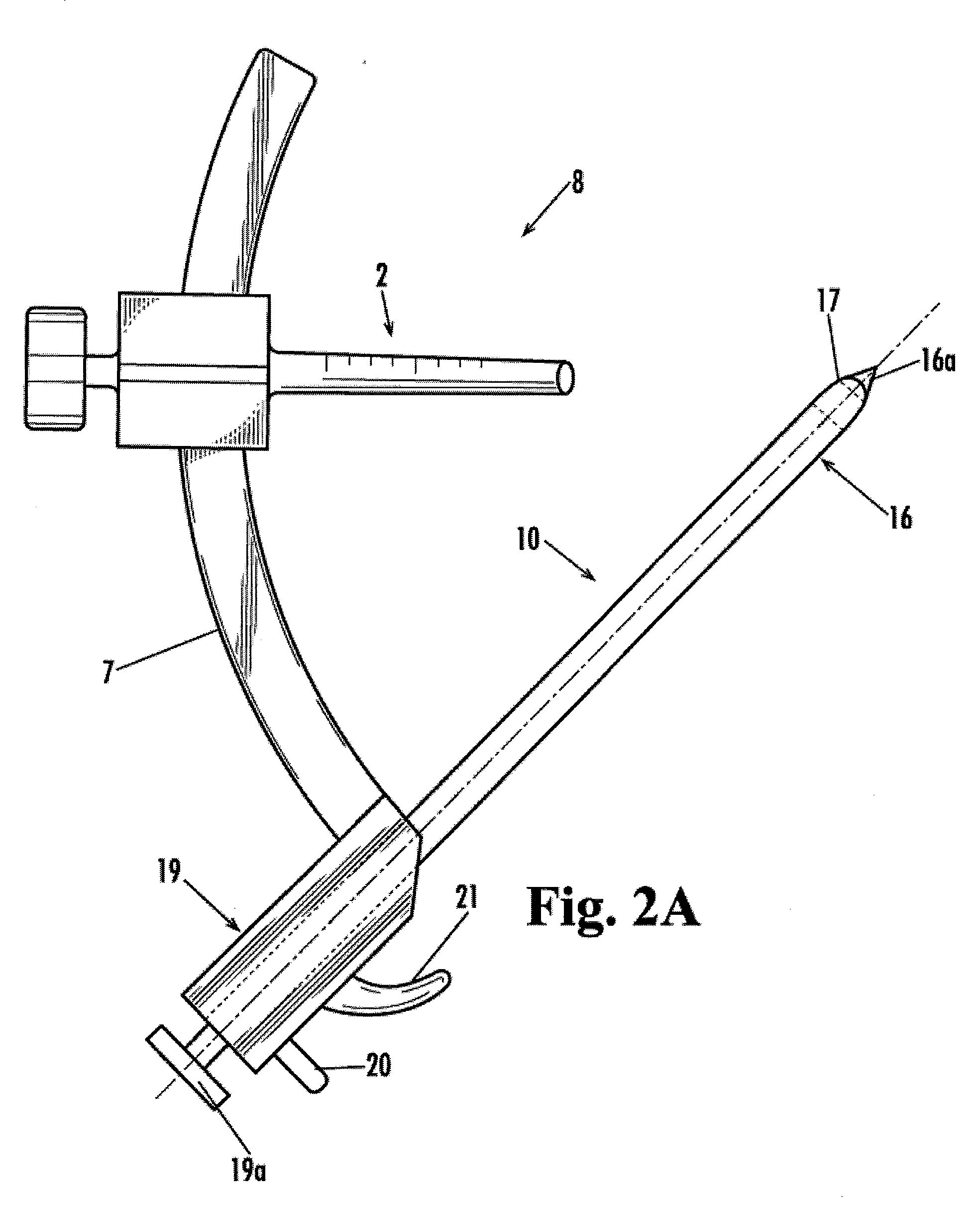 Device for drilling angled osteal tunnels