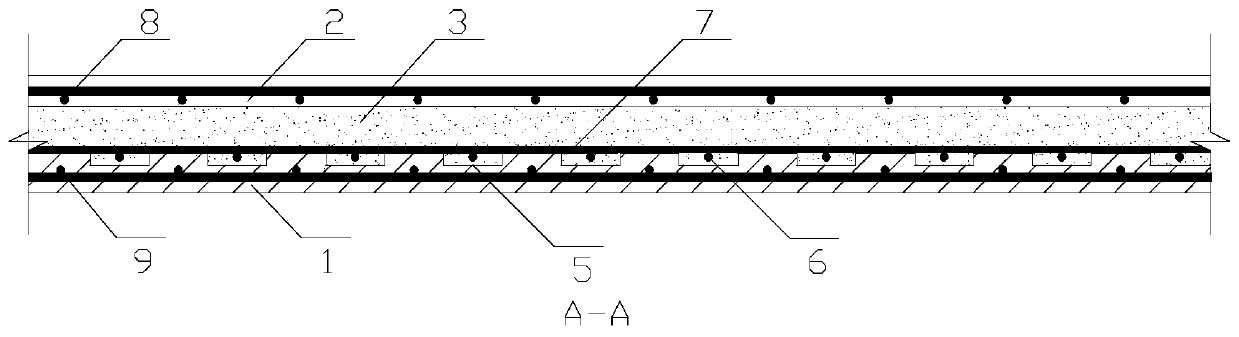 Dense splicing joint type concrete/ECC combined laminated plate and construction method thereof
