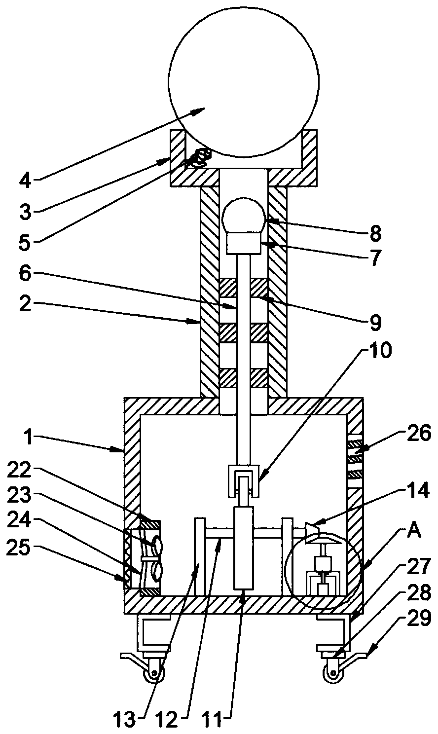 A volleyball spike training equipment