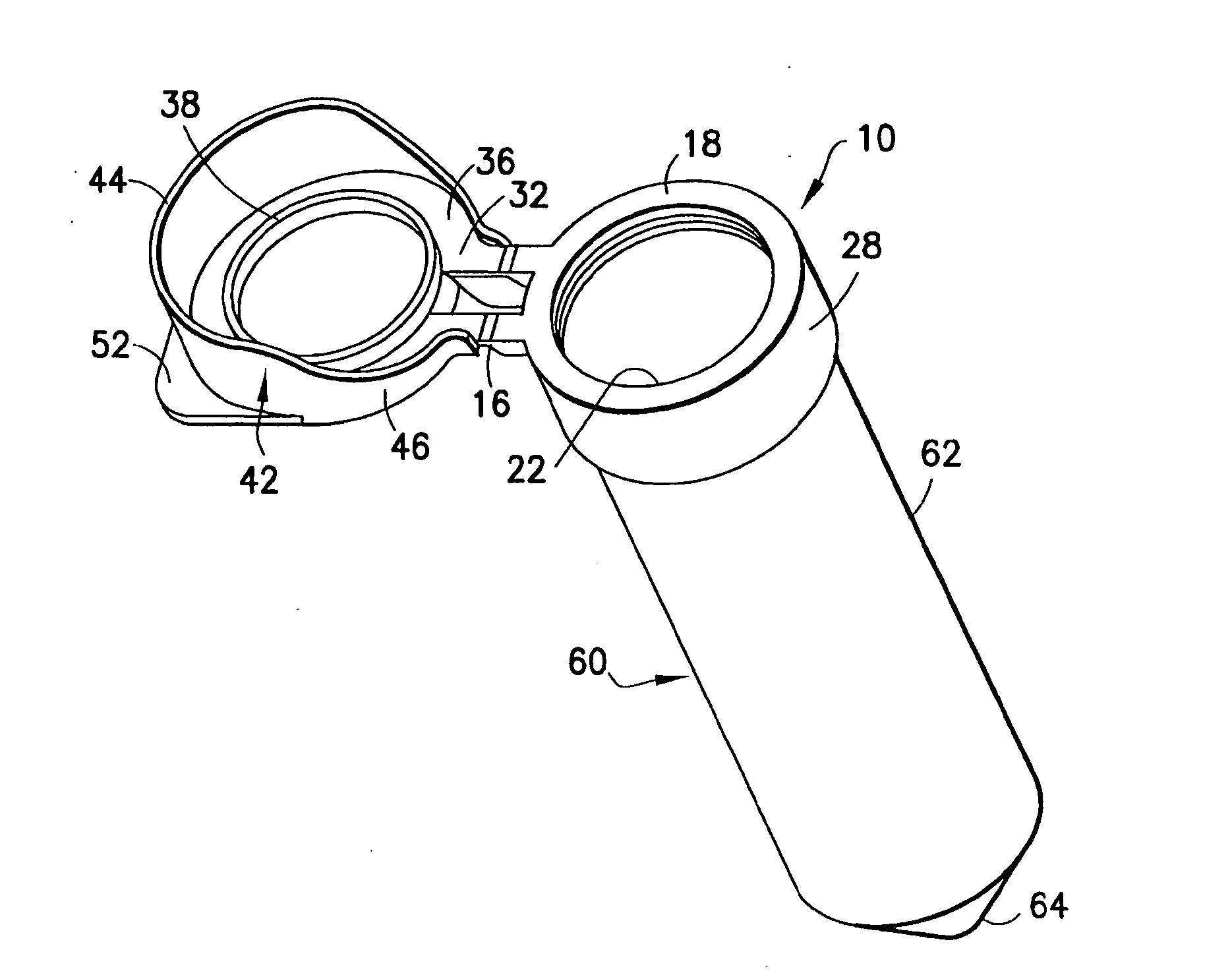 Flip top cap with contamination protection