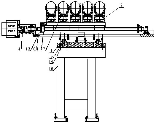 Push-pull type straight row tool magazine