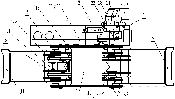 Forest cutting griping-saw operation device