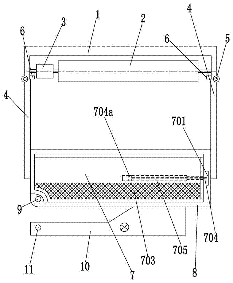 Cleaning dust return system for floor washing machine