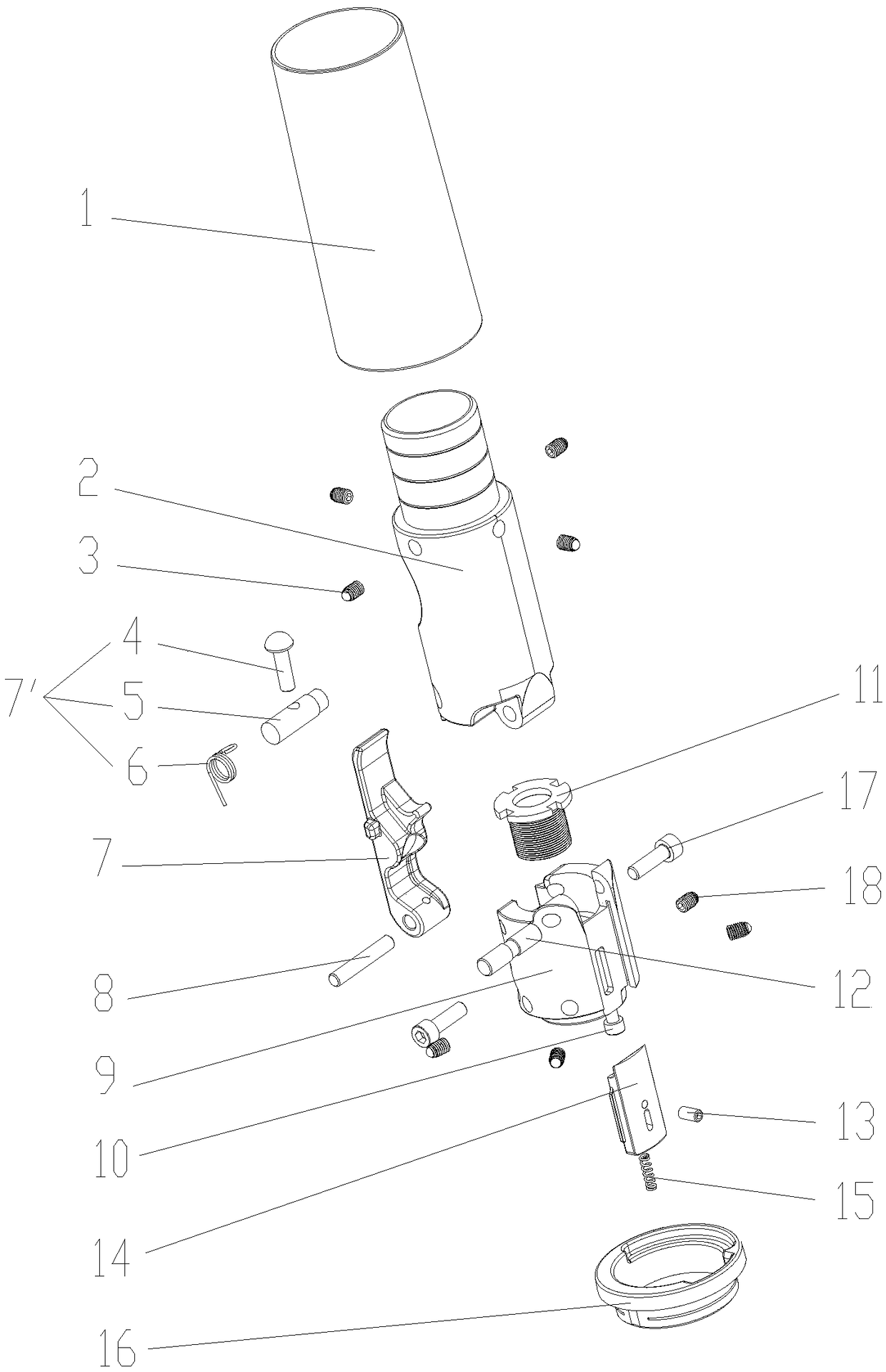 Scooter steering limit structure and scooter with same