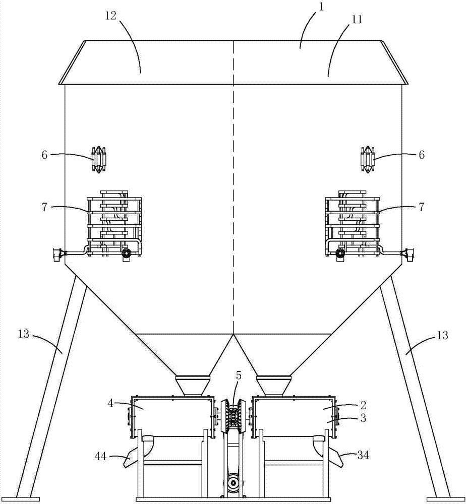 Logistics granary with ventilation and heat exchange system