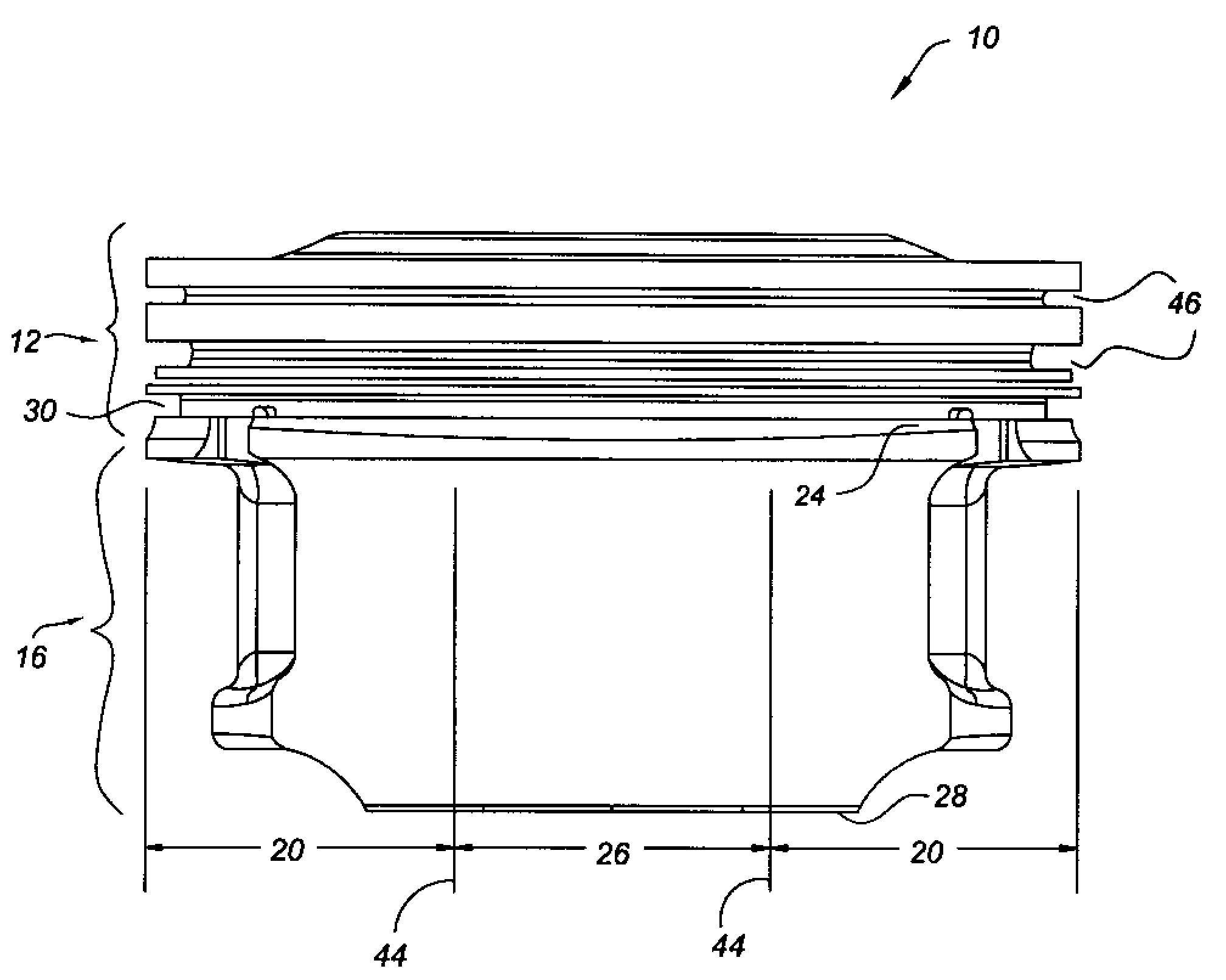 Piston top chamfer design to reduce noise and friction