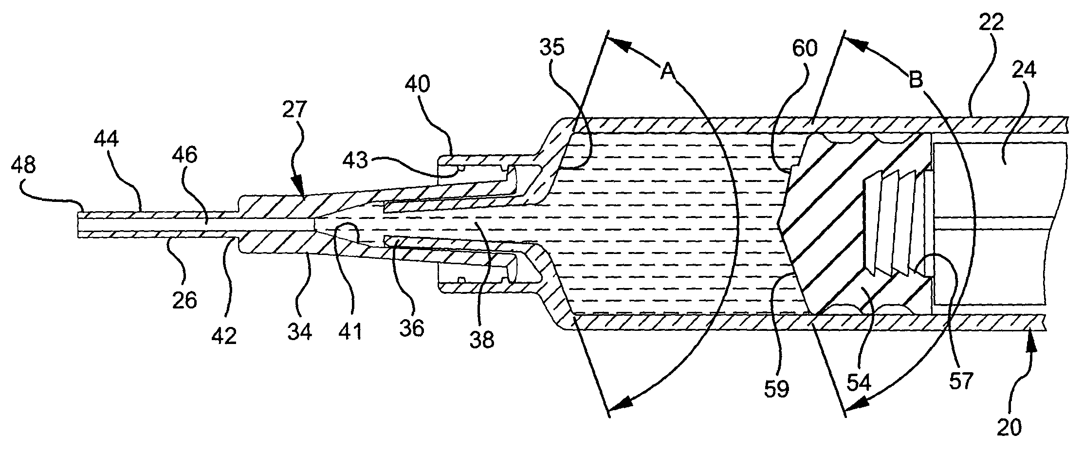 Flush syringe having anti-reflux stopper