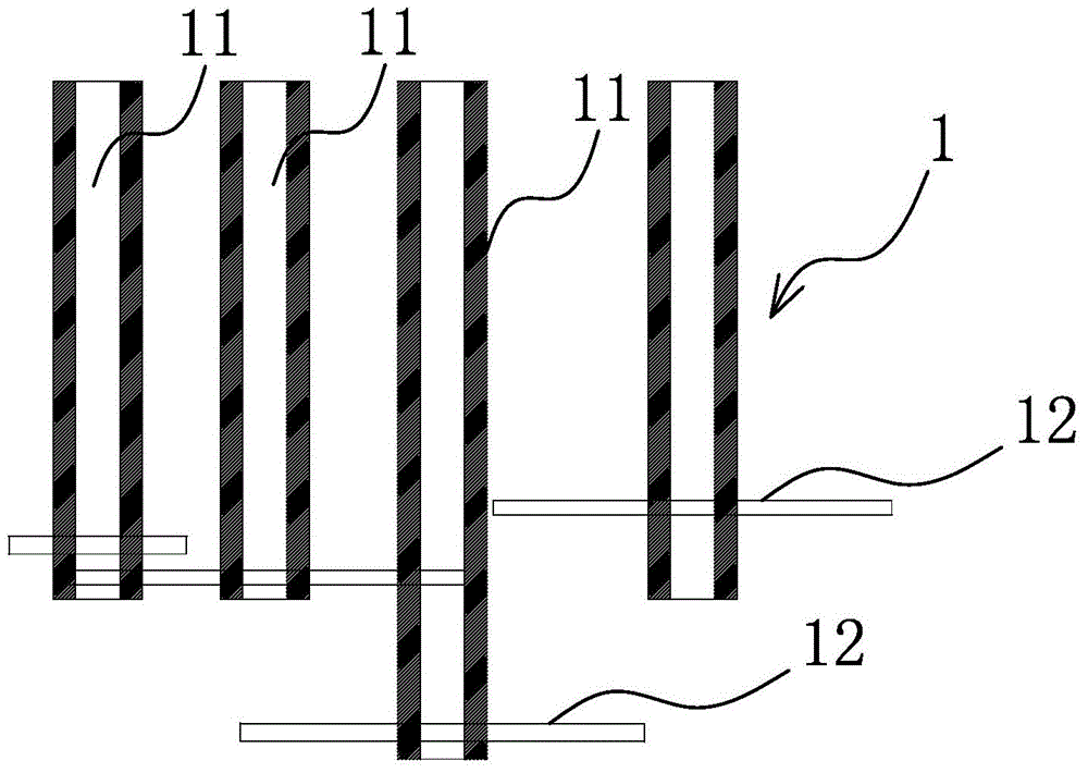 Drill rod distribution structure of cement soil mixing pile driver