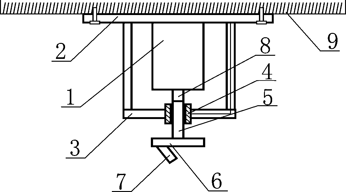 Rotating scanning wear-free indoor positioning device and method