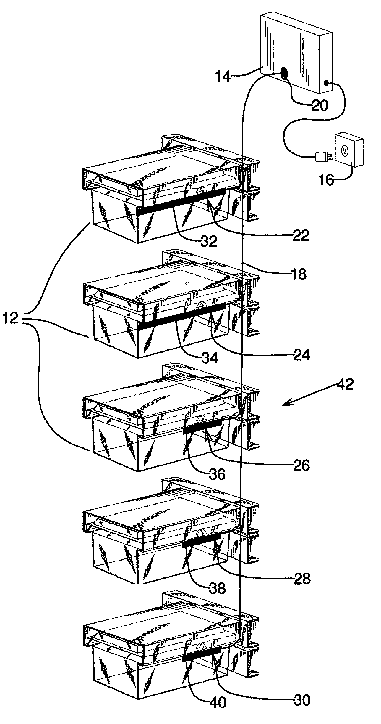 Animal cage lighting system and method