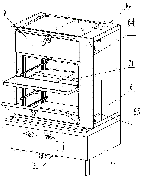 Energy-saving steam cabinet furnace