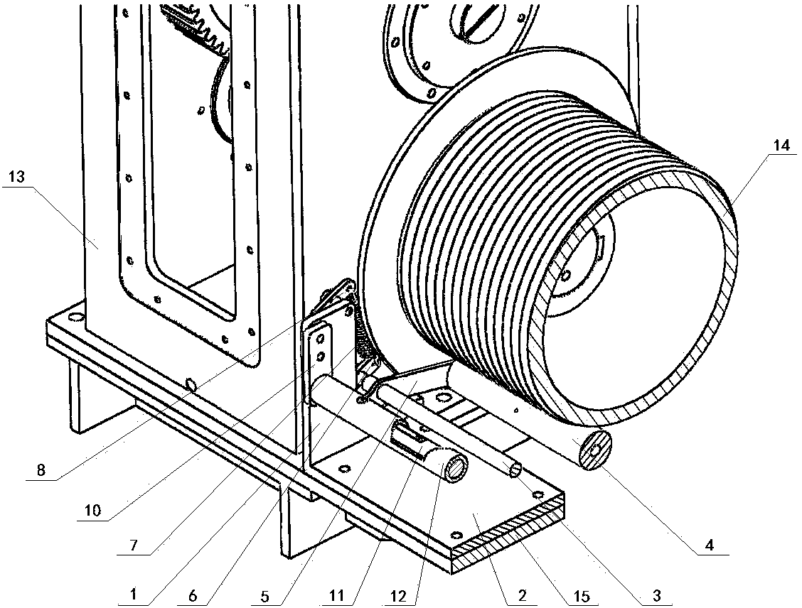 Steel wire rope locking device for winch