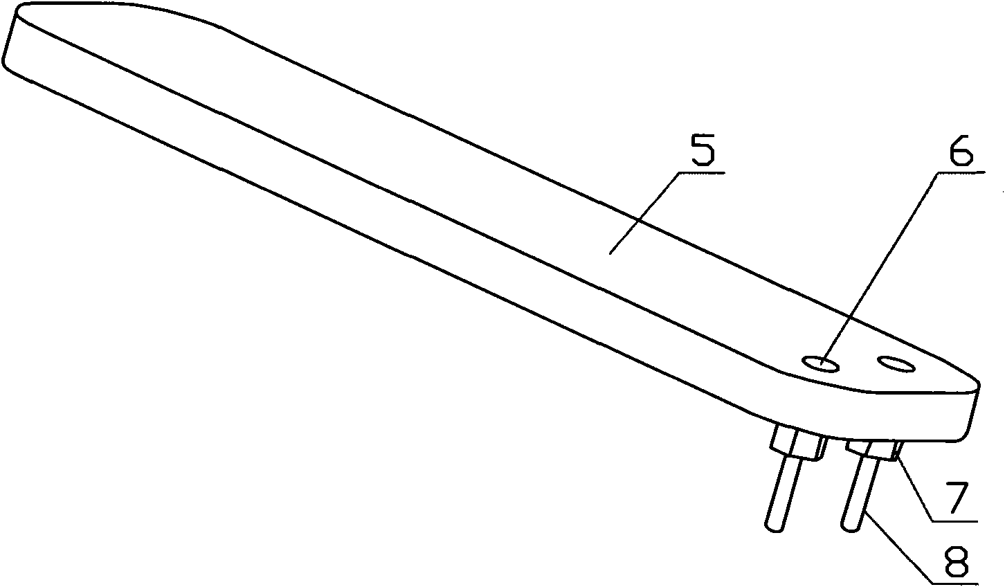 Detaching tool for embedded nuts of plane spoiler and detaching method