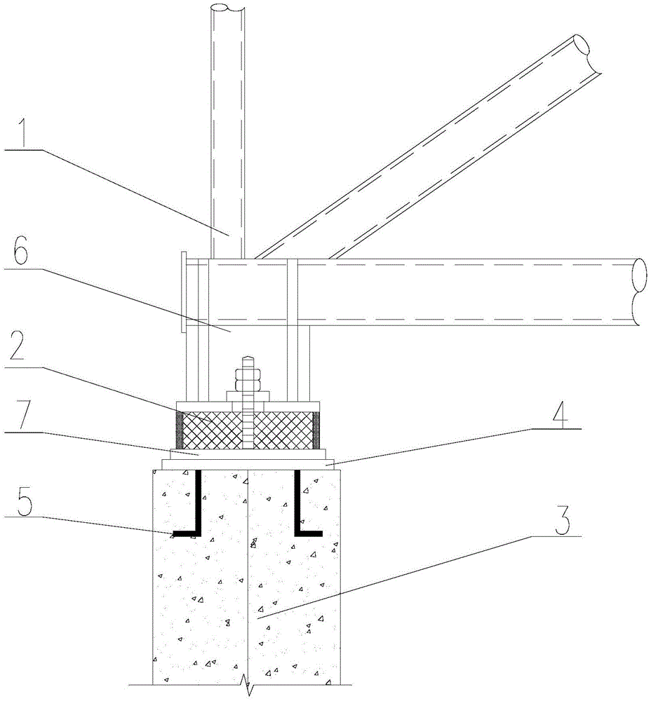 Steel pipe truss hinged joint device