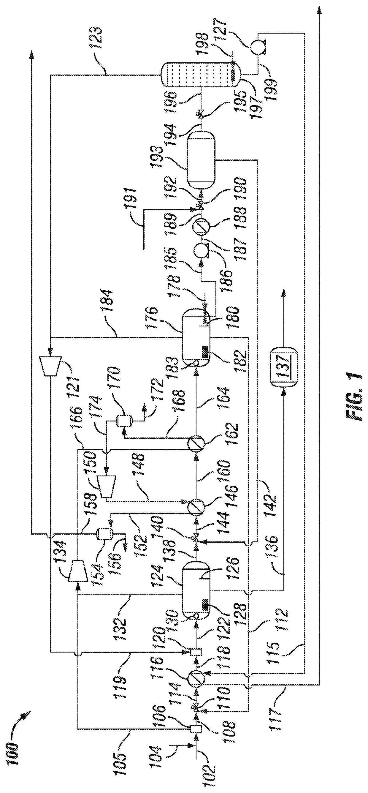 Simultaneous crude oil dehydration, desalting, sweetening, and stabilization with compression