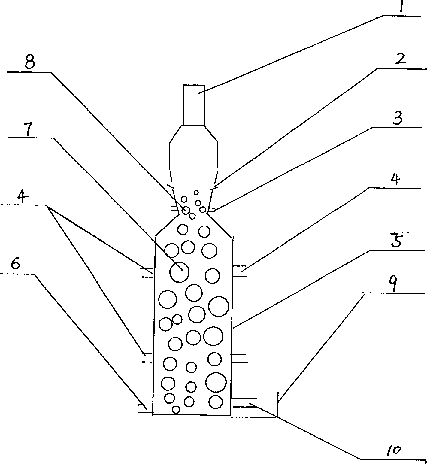 Process for direct reduction of lead from high content of liquid lead dreg in bottom blowing furnace