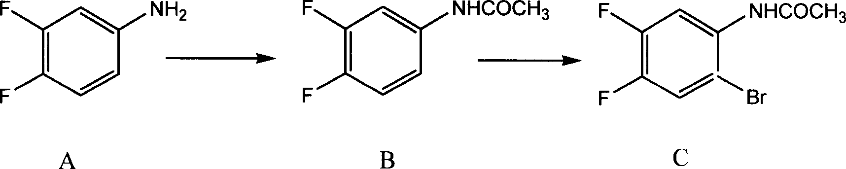 Preparing method of 8-bromo-5,6-difluoro-2-methylquinoline