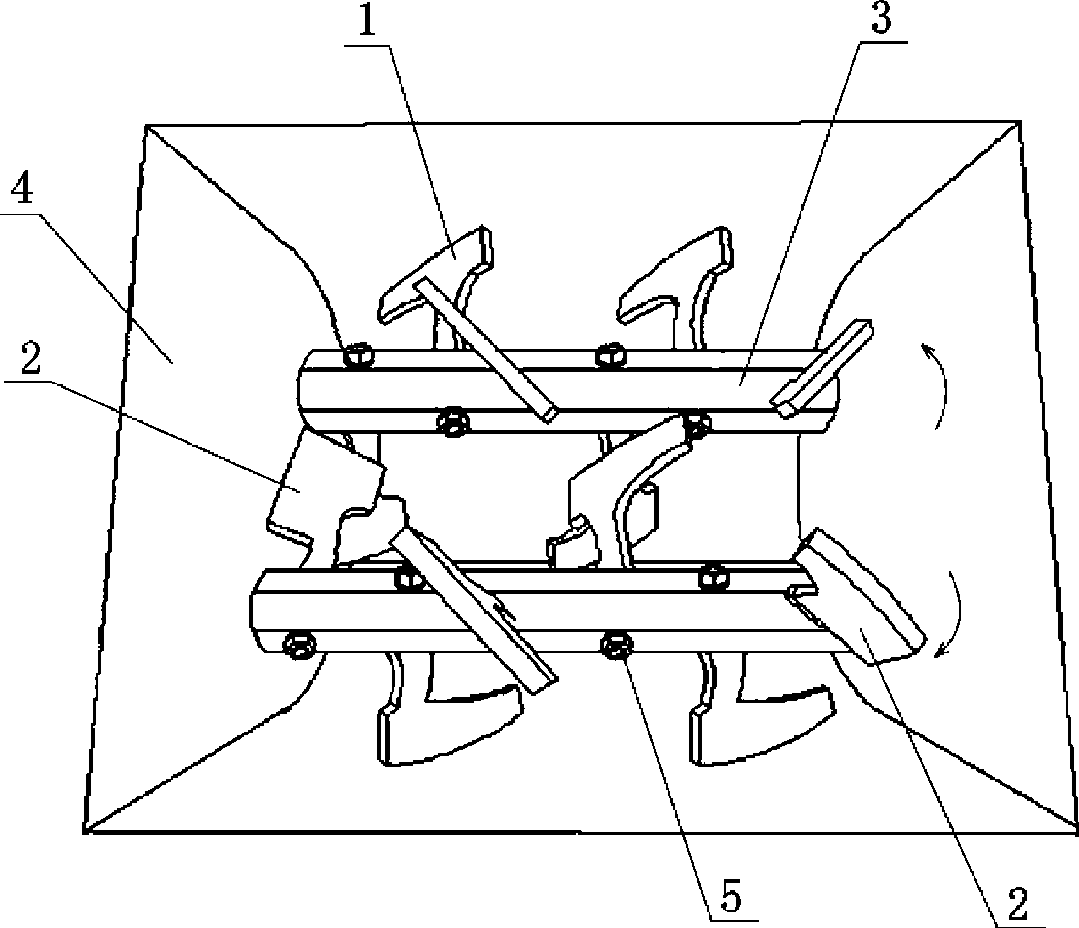 Double-horizontal axle concrete-mixer