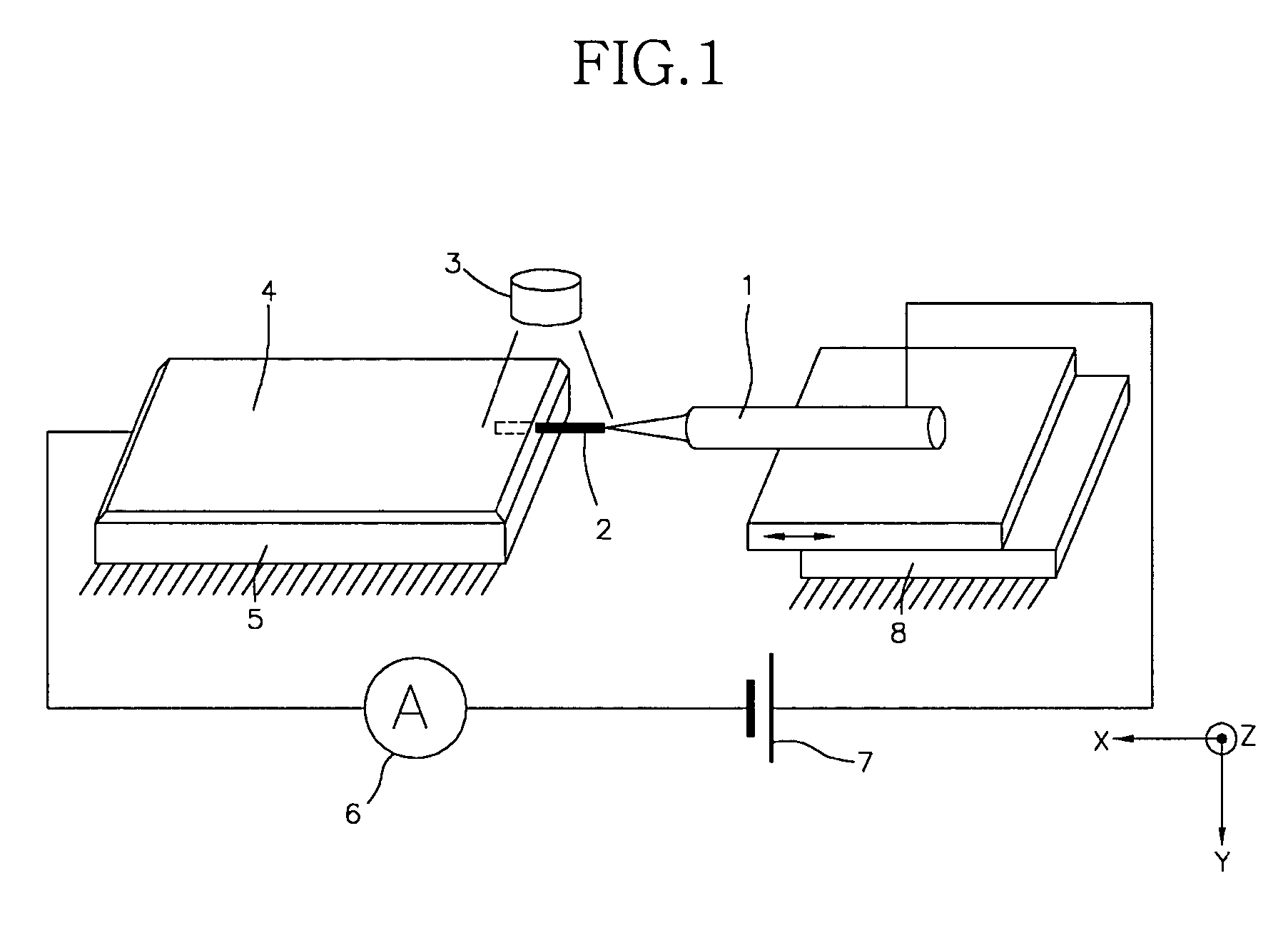 Apparatus for and method of bonding nano-tip using electrochemical etching