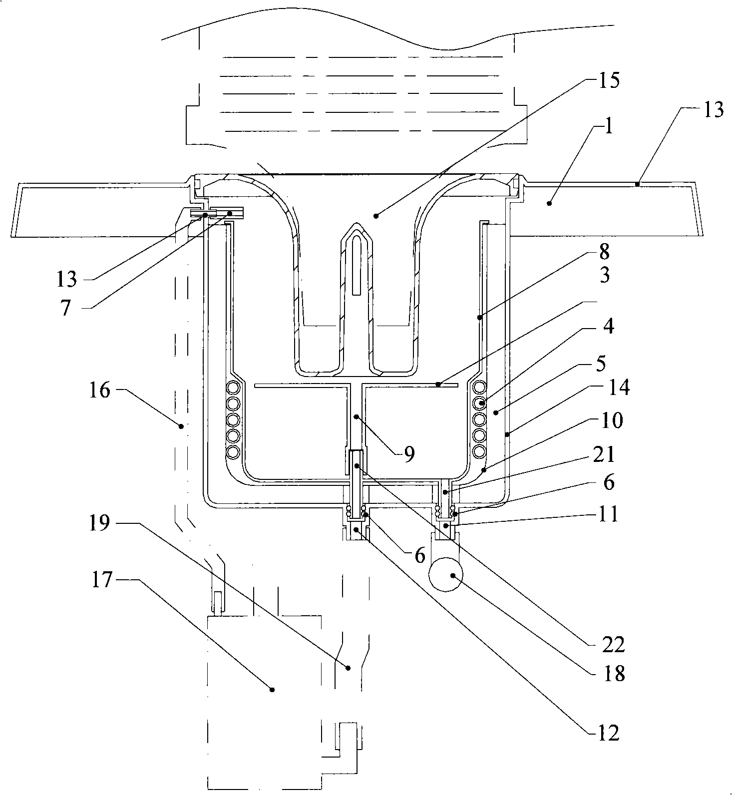Drinking machine with the cold liner detachable and the cold liner thereof