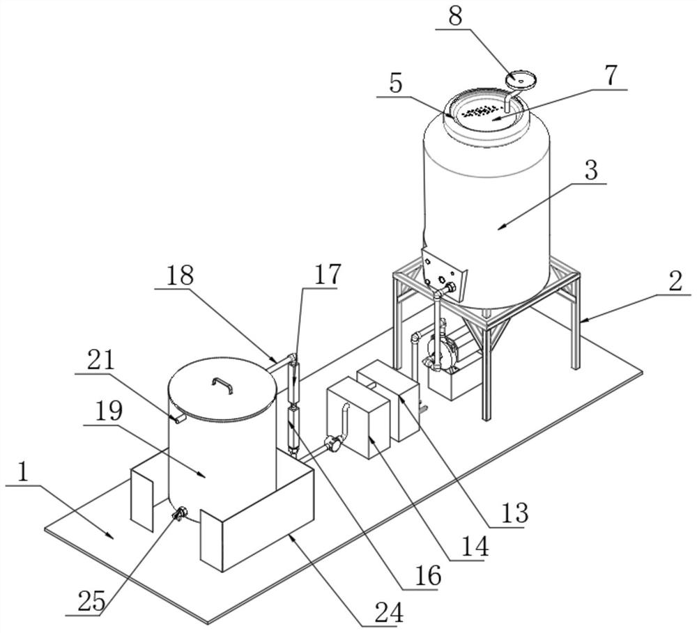 Domestic water treatment system based on water circulation concept