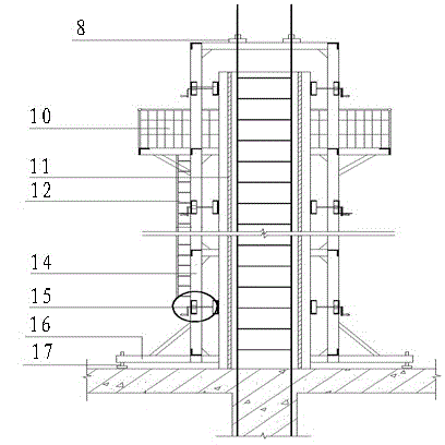 Construction method of cast-in-situ reinforced concrete column