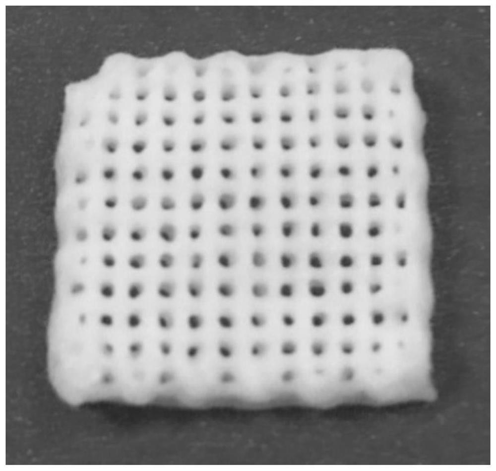 A porous grade composite medical gel scaffold constructed by 3D printing and its preparation method