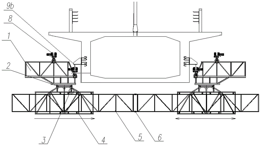 Combined type multifunctional bridge inspection trolley