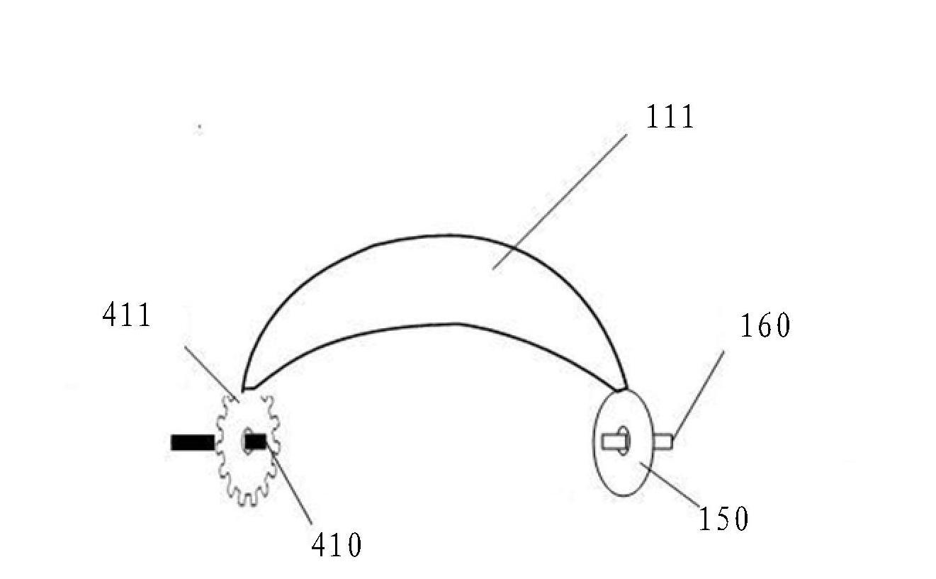 Hemispherical opening-closing lens shielding device based on gear structure