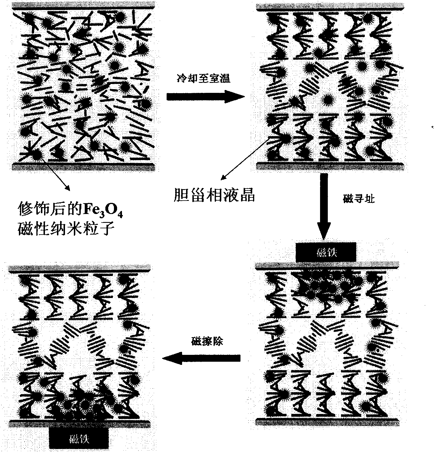 Method for producing electronic paper material with magnetic addressing and erasing characteristic