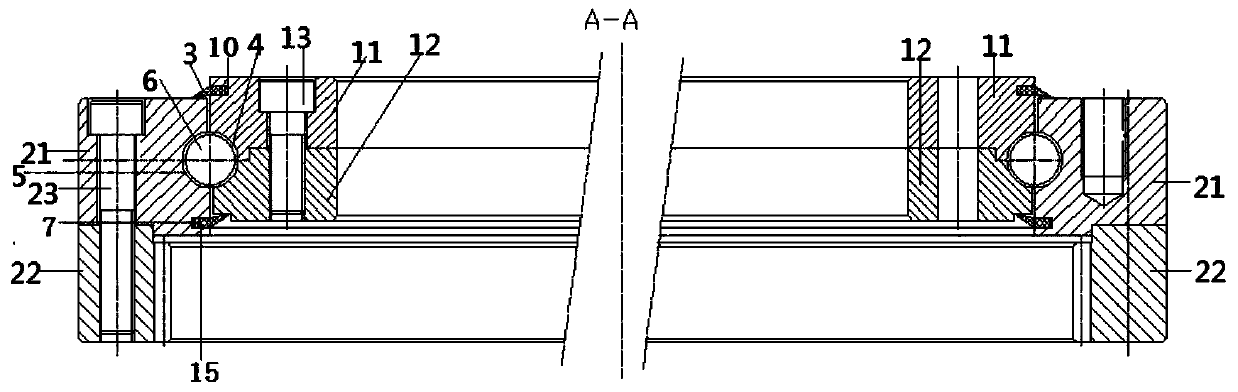 Subdivision structure type rotation bearing