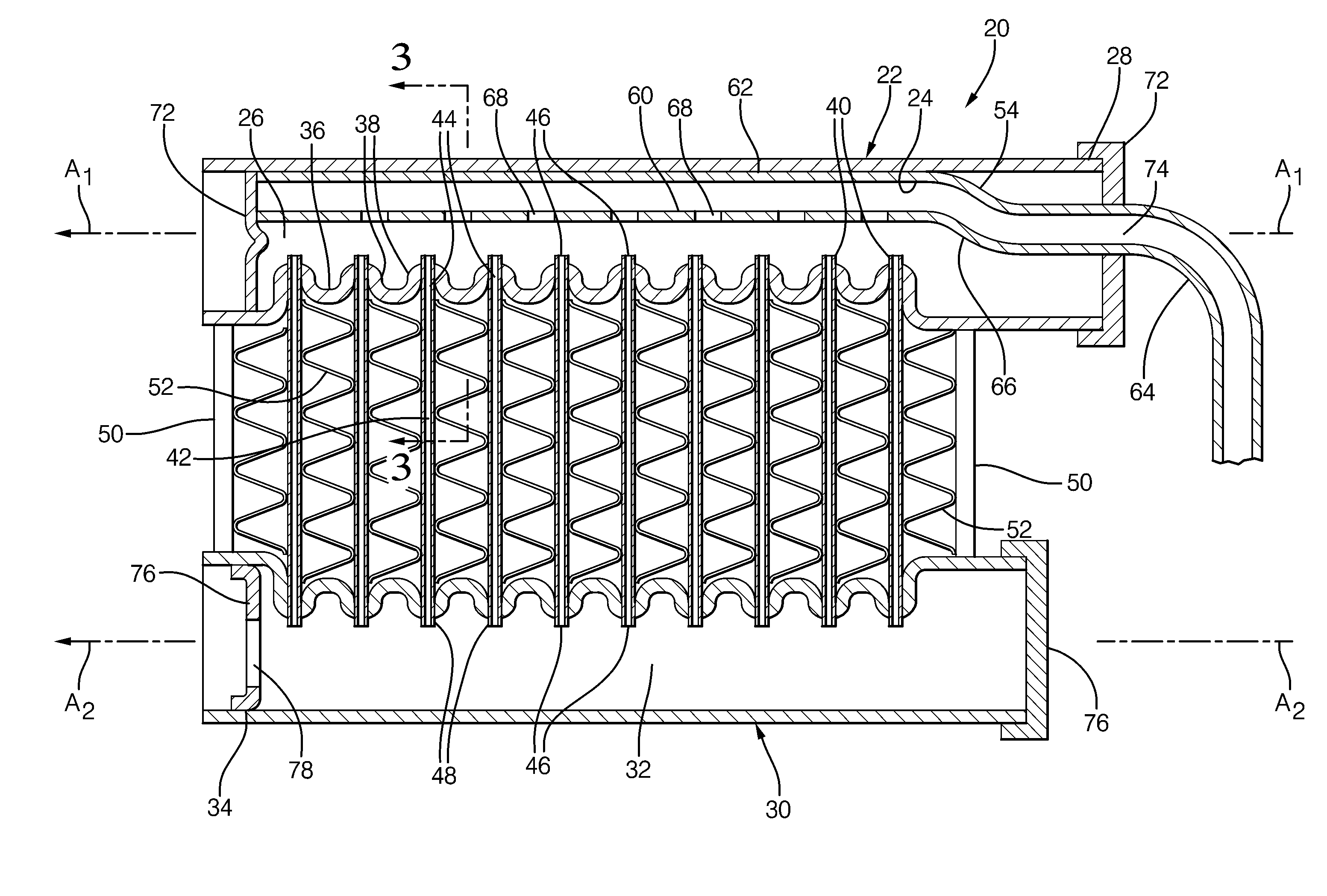 Non-cylindrical refrigerant conduit and method of making same