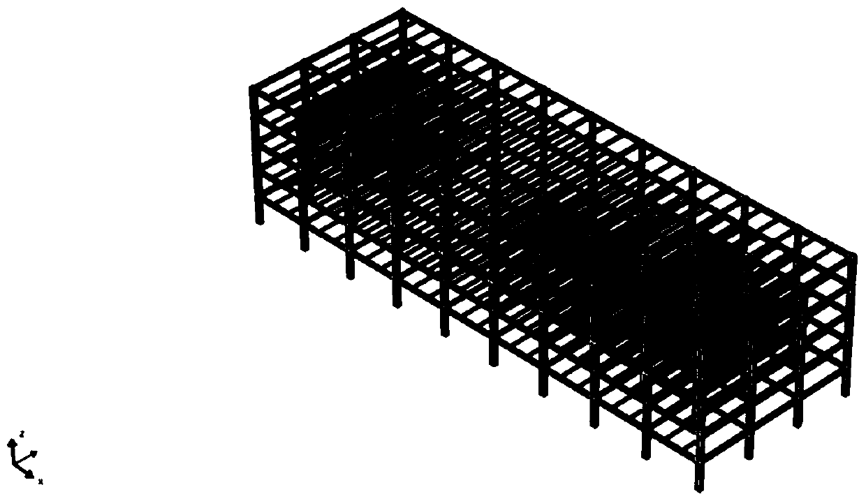 Atrium cross-floor frame column design method based on rigidity equivalence