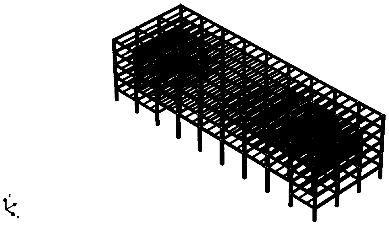 Atrium cross-floor frame column design method based on rigidity equivalence