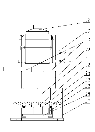 Tightened bag compacting mechanism for loose powdered materials with low bulk density
