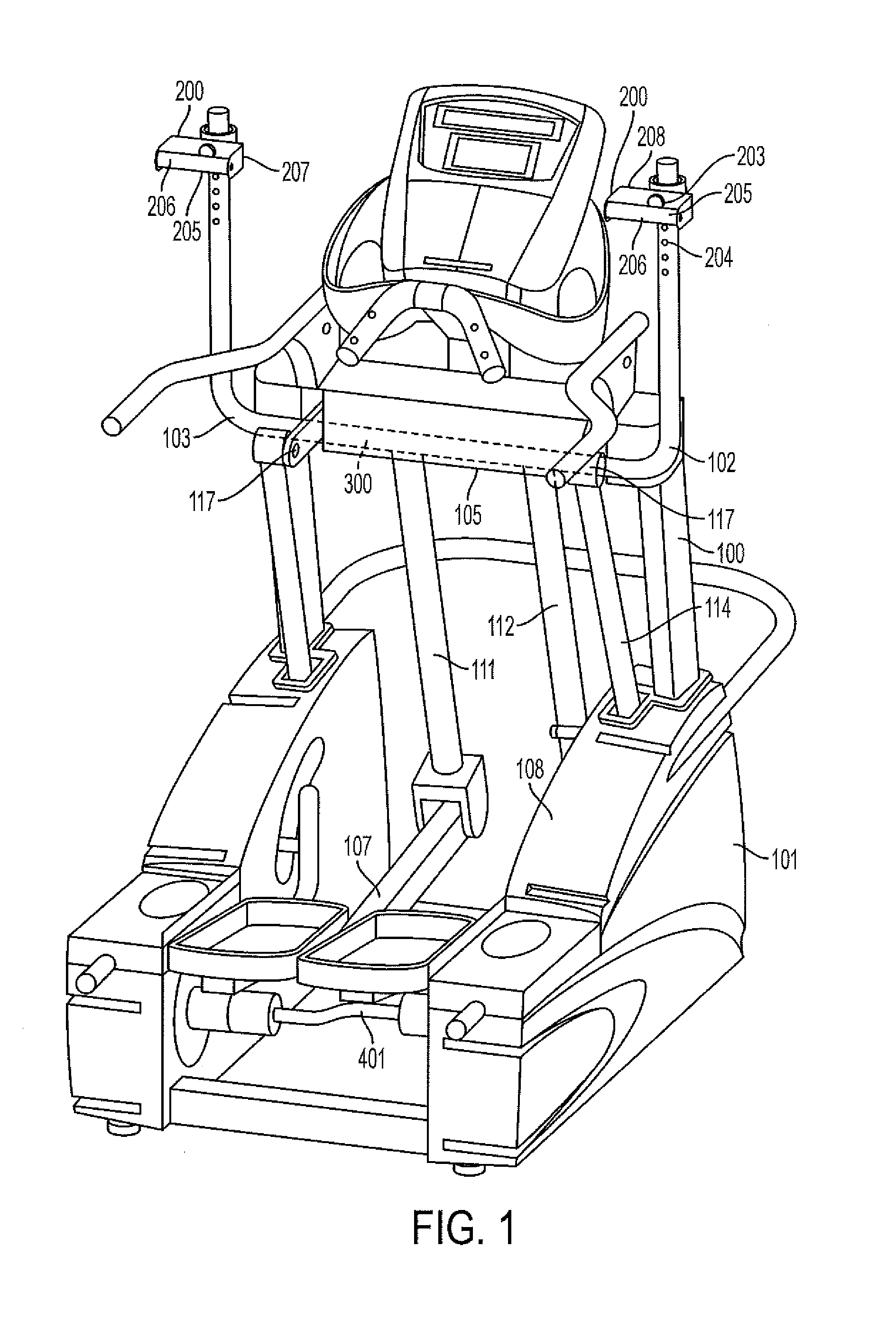 Rotatable handgrip for a cardiovascular exercise machine