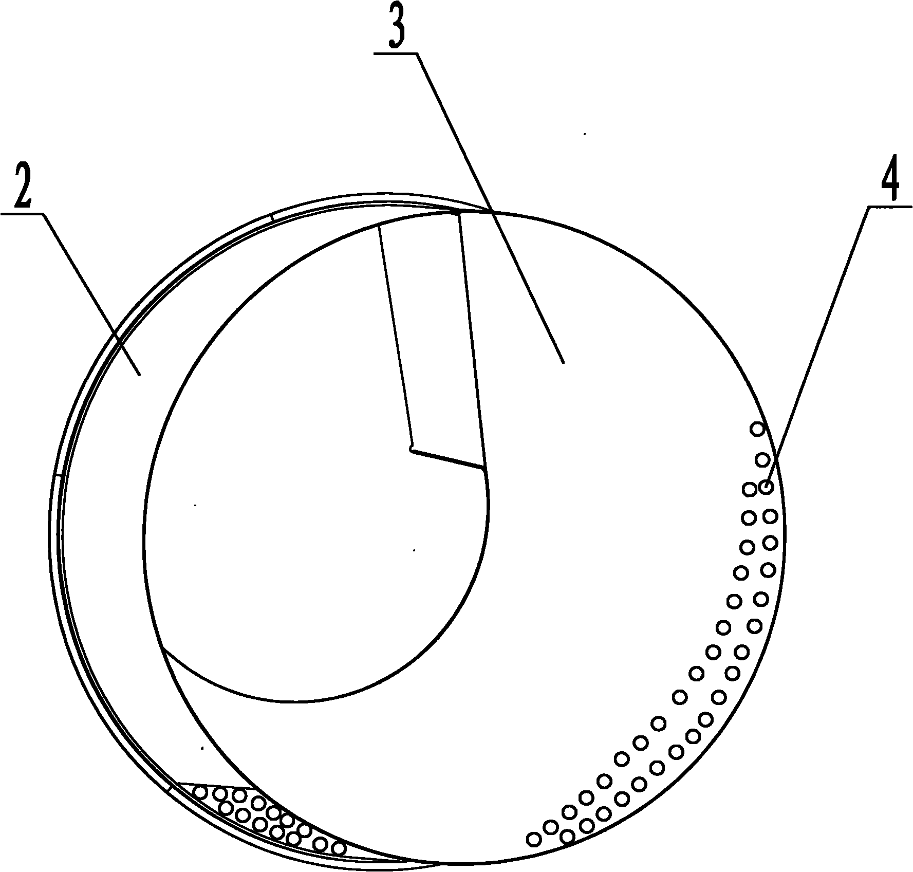 Countercurrent rinsing device in tunnel type washer