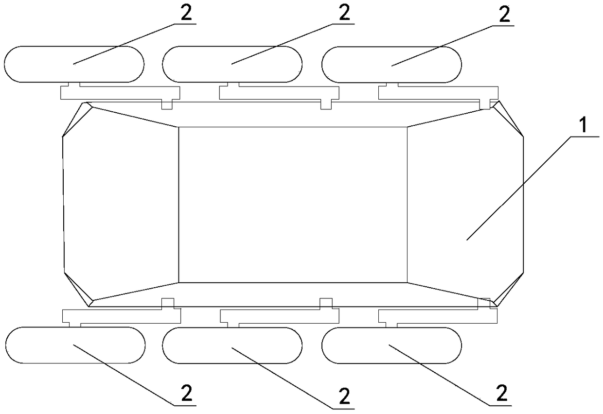 A rocker arm wheeled ground unmanned platform