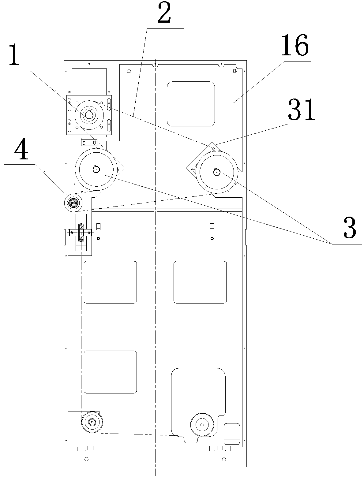 Numerical control spinning frame head transmission device
