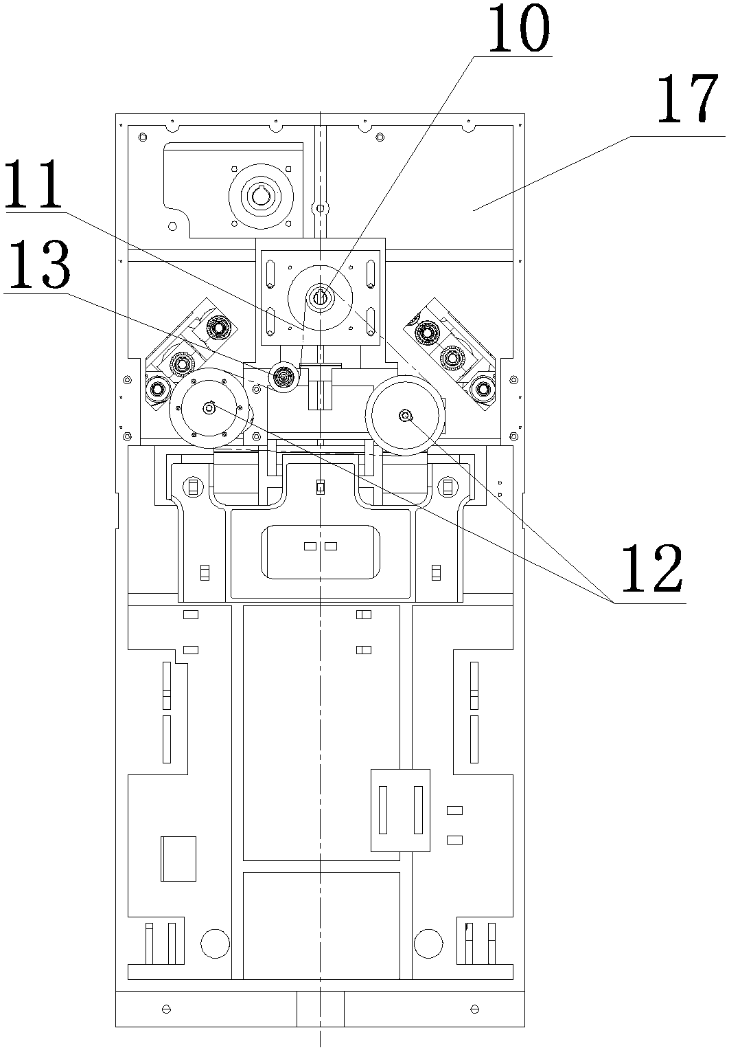 Numerical control spinning frame head transmission device