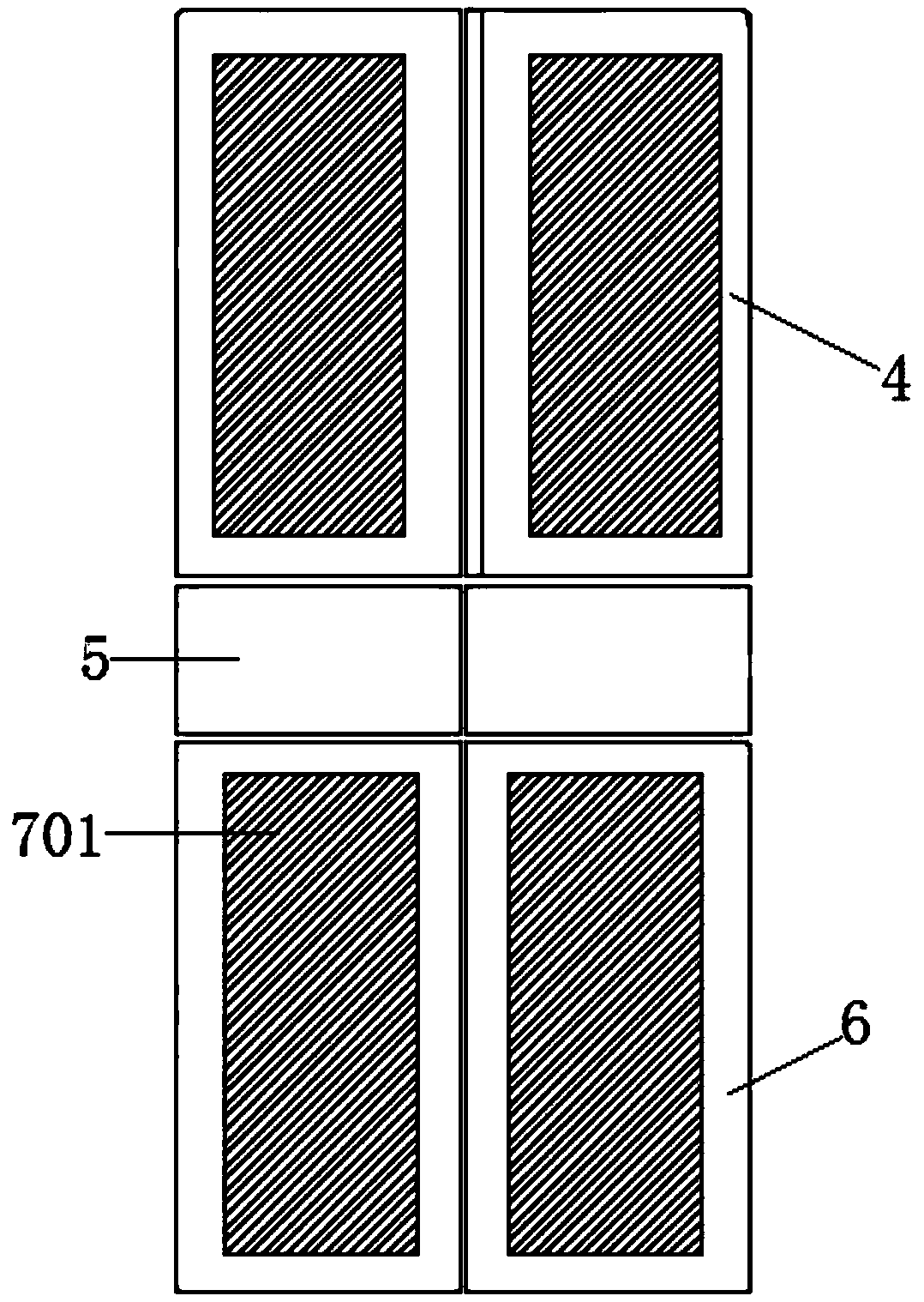 Six-door refrigerator with thin-wall structure