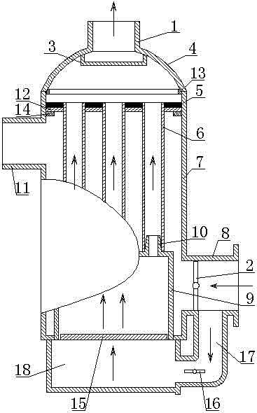 Hot blast stove with double flap linkage type ash cleaning device