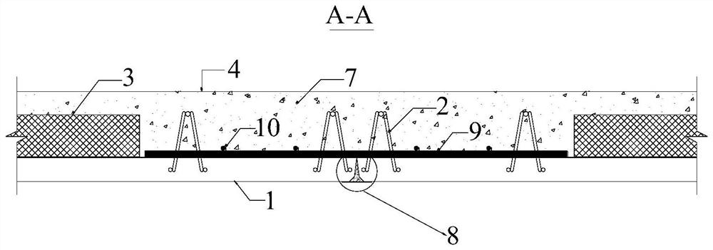 Prestressed concrete steel bar truss hollow close-splicing laminated two-way plate