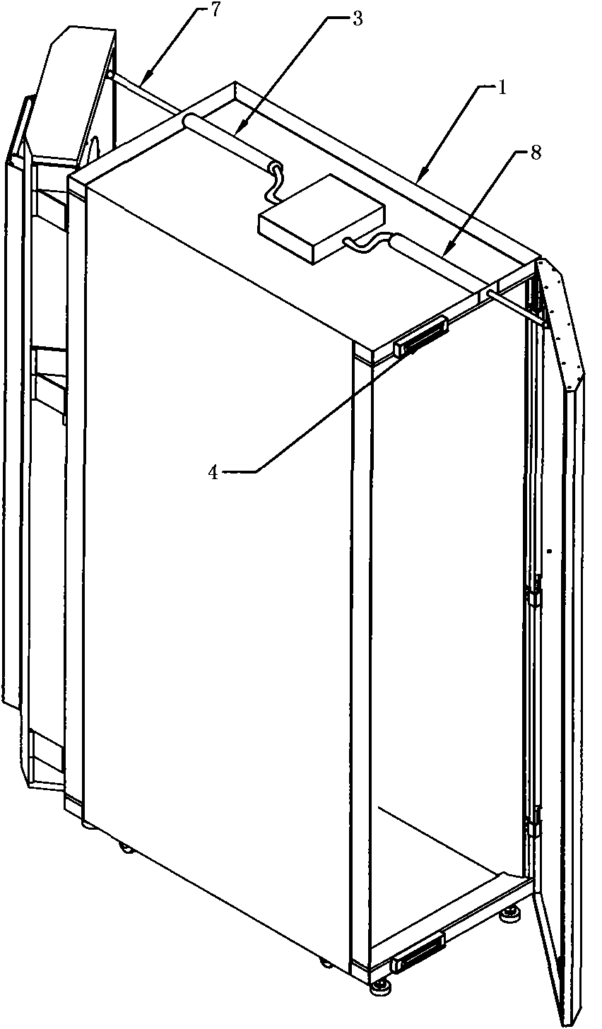 Electronic entrance guard device used for equipment cabinet
