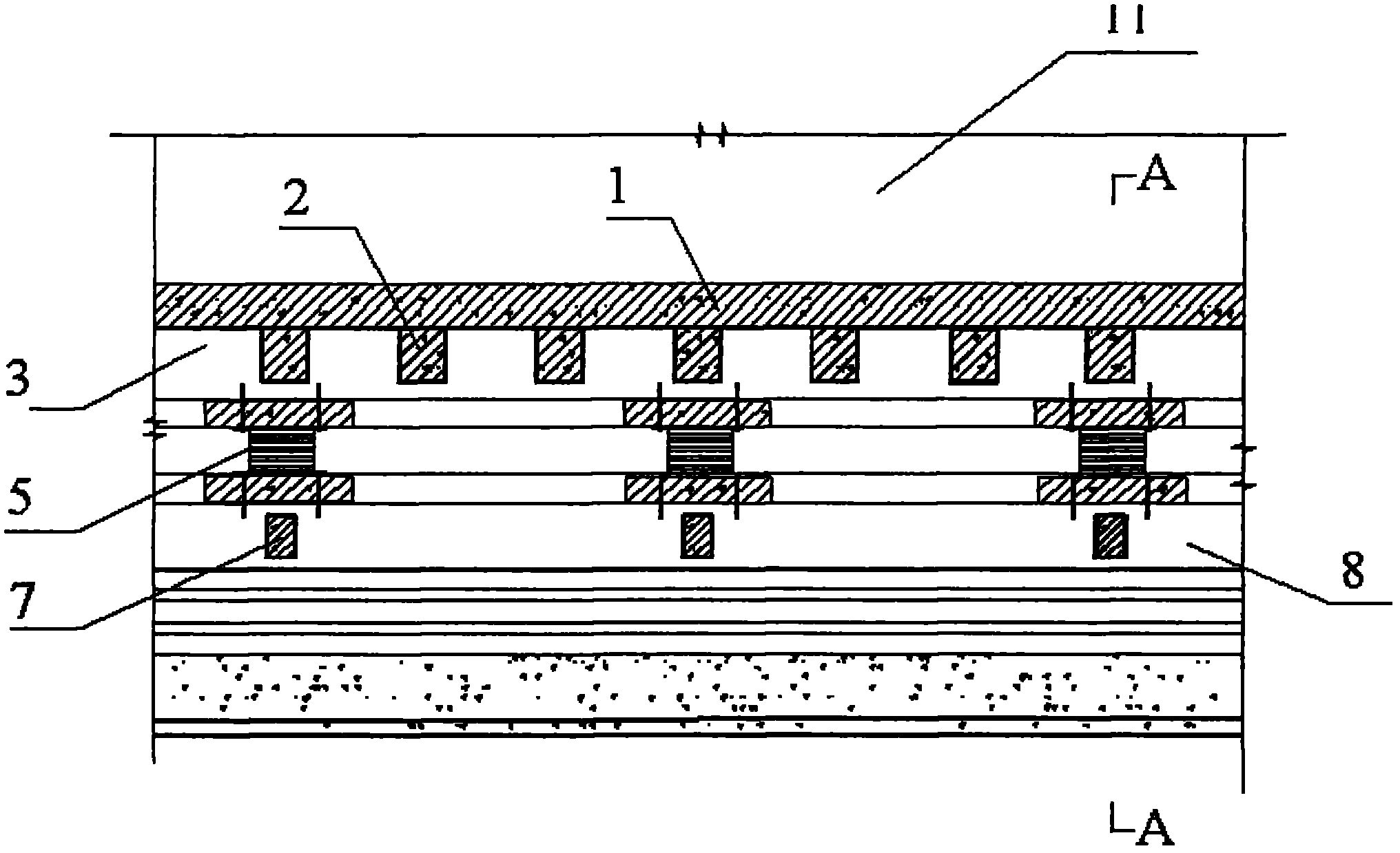 Installation and underpinning method of brick-concrete structured isolation bearings