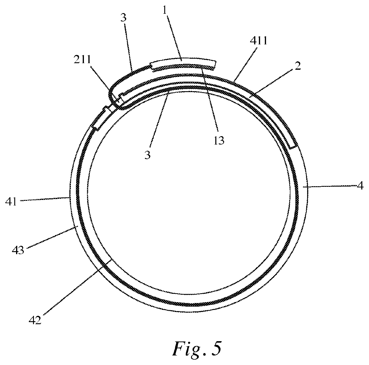 Adjusting strap for adjusting tube orifice diameter of flexible tube-shaped object
