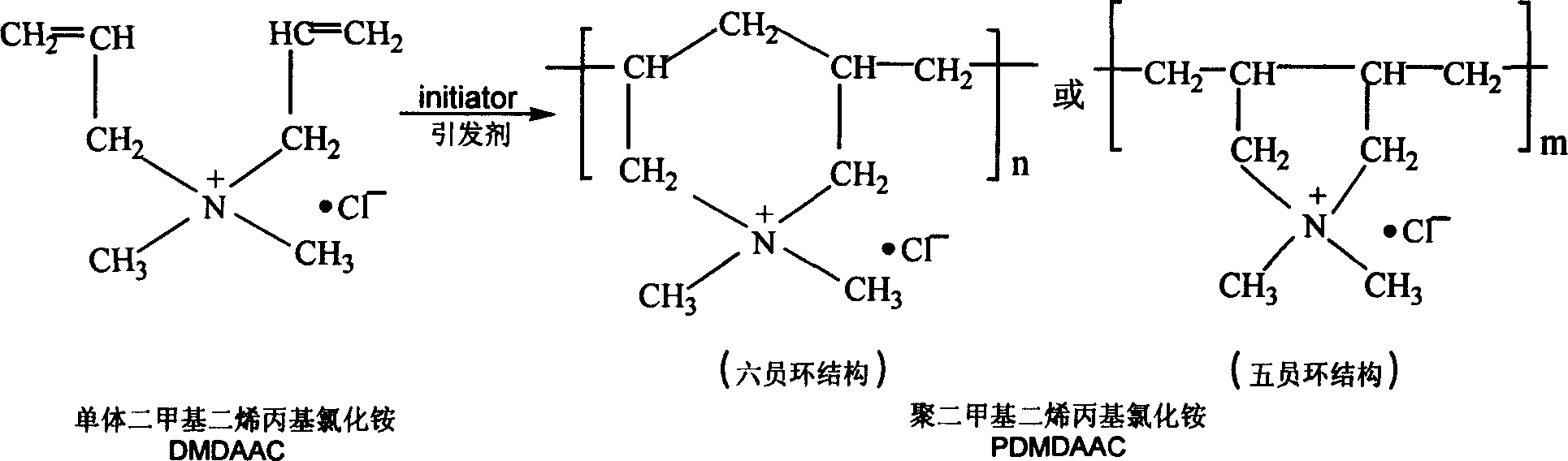 Preparation method of poly dimethyl allyl ammonium chloride with high relative molecular mass